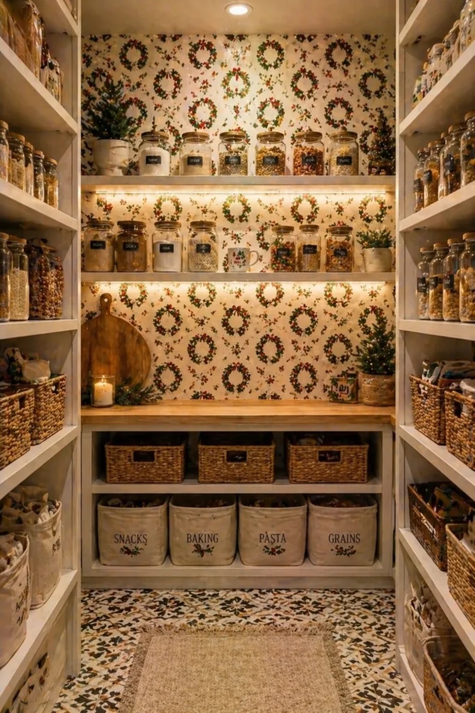 Pantry Mini Wreath Pattern Wall Idea