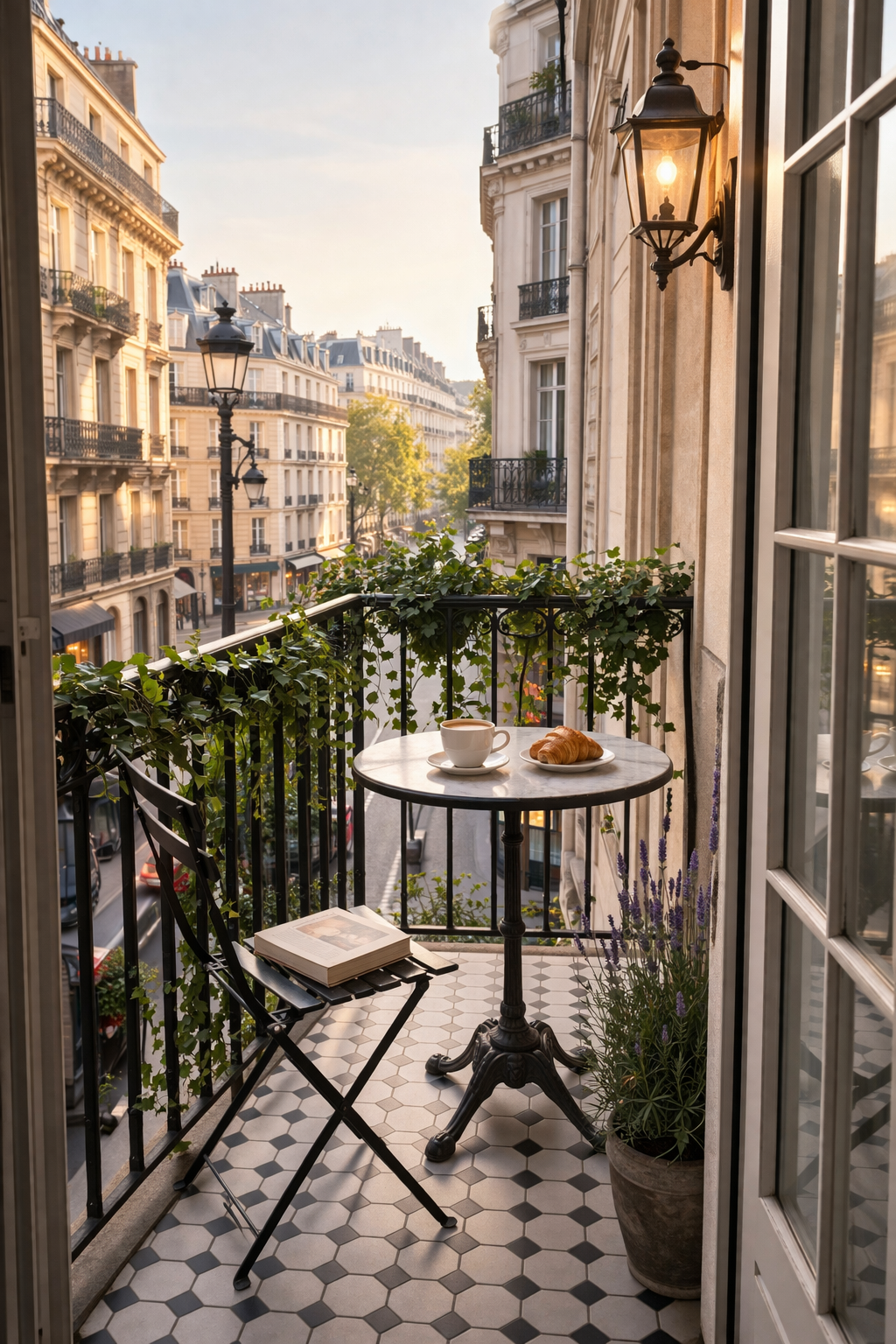 Parisian Micro Café Balcony Idea