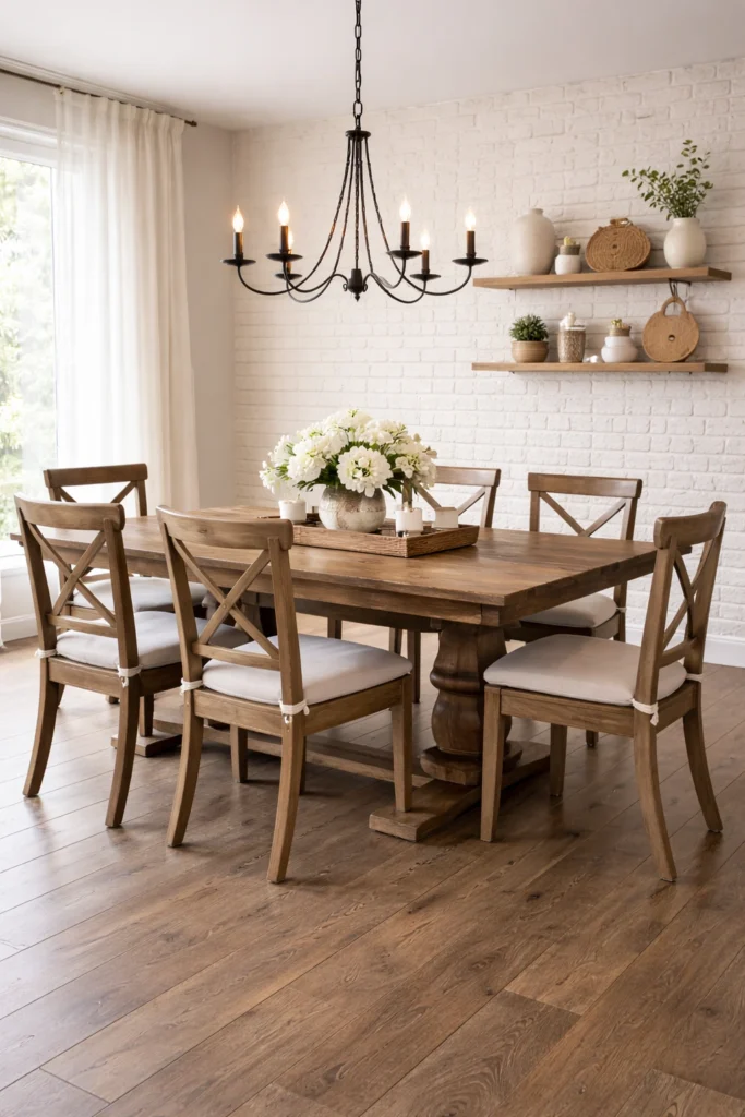 Rustic Farmhouse Dining Room Idea