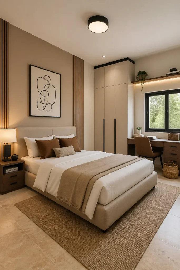 Sand Beige Modern Bedroom Idea