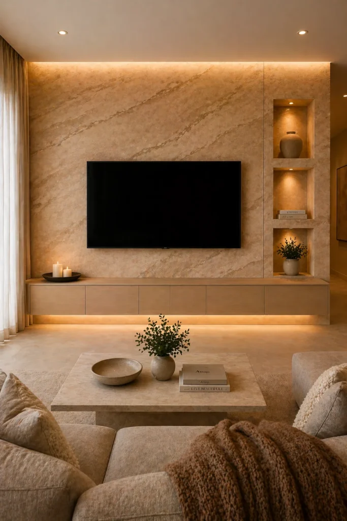 Sandstone Slab Natural Media Wall Idea