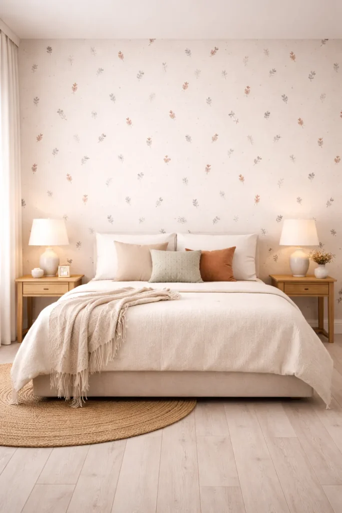 Scandinavian Minimal Fall Pattern Wallpaper Idea