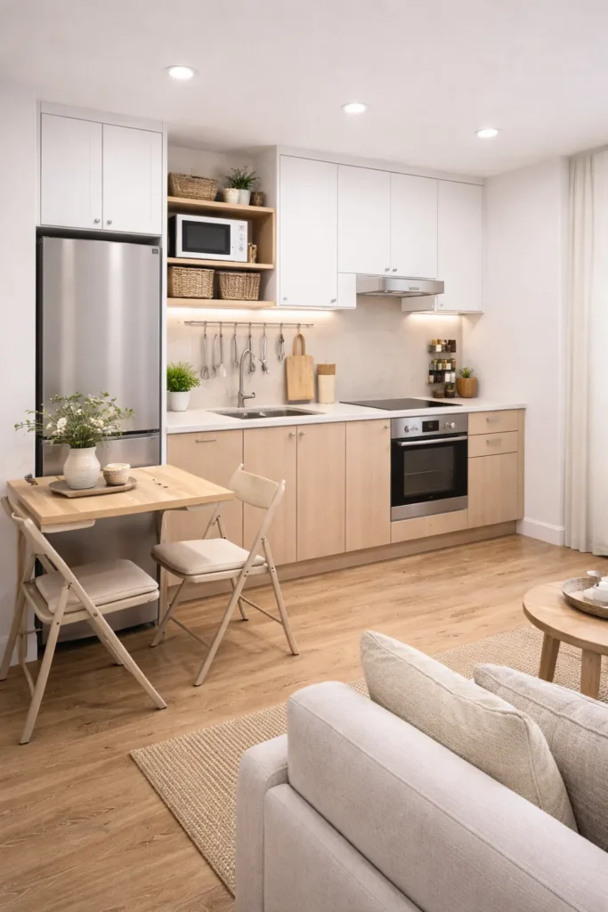 Single-Wall Small Kitchen for Studio Living Idea