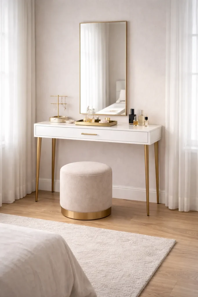 Slim Modern Elegant Dressing Table Idea