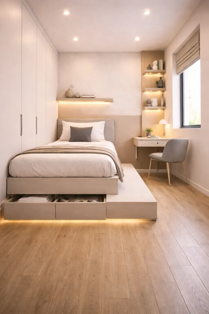Slim Platform Box Room Bedroom Idea