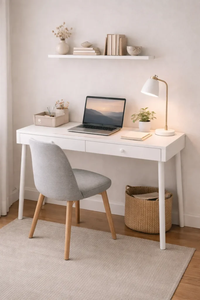 Small Apartment Desk Setup Idea