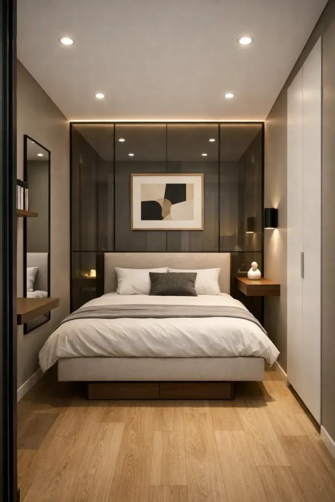 Smoked Glass Wall Box Room Bedroom Idea