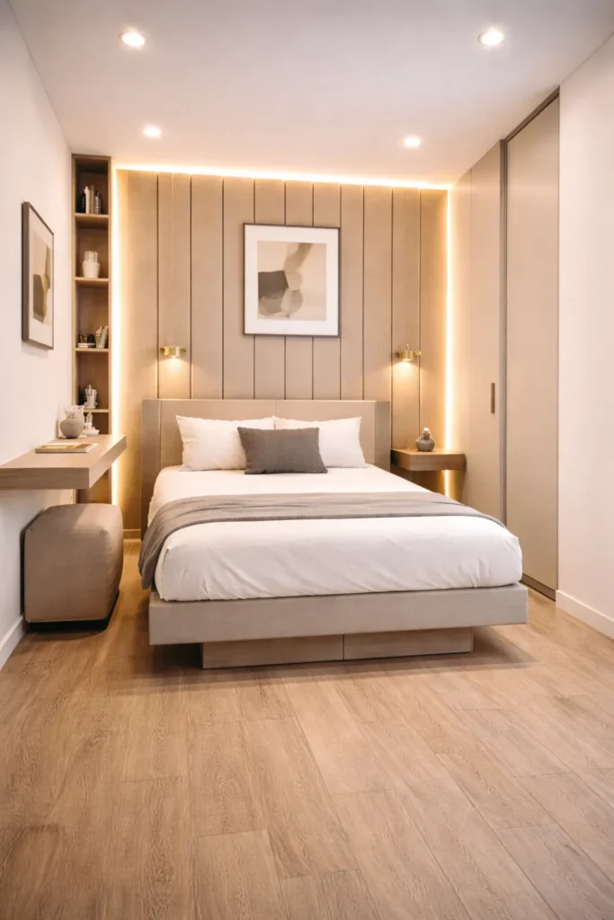 Soft Fabric Panel Box Room Bedroom Idea