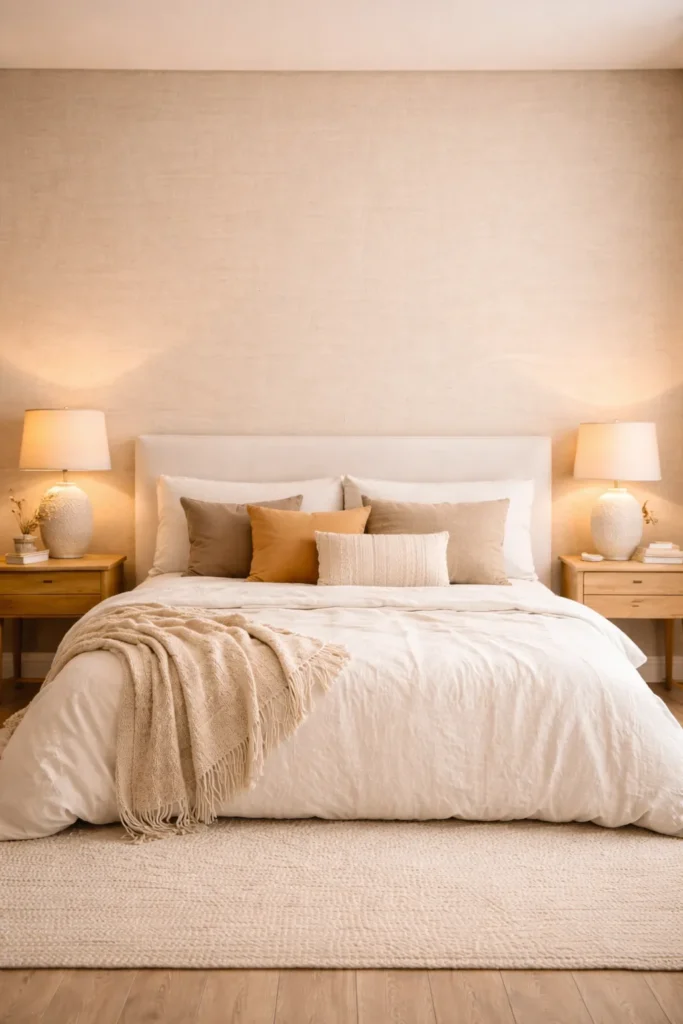 Soft Neutral Fall Fabric Texture Wallpaper Idea