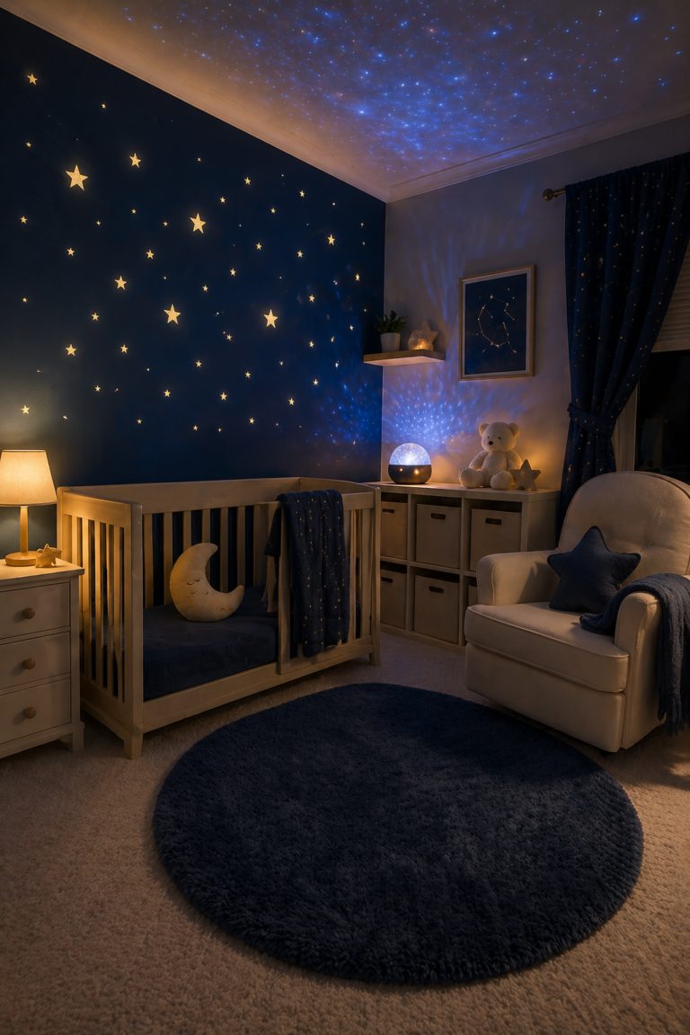 Starry Night Glow Nursery Idea