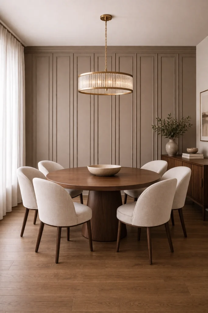 Statement Panel Wall Dining Room Idea