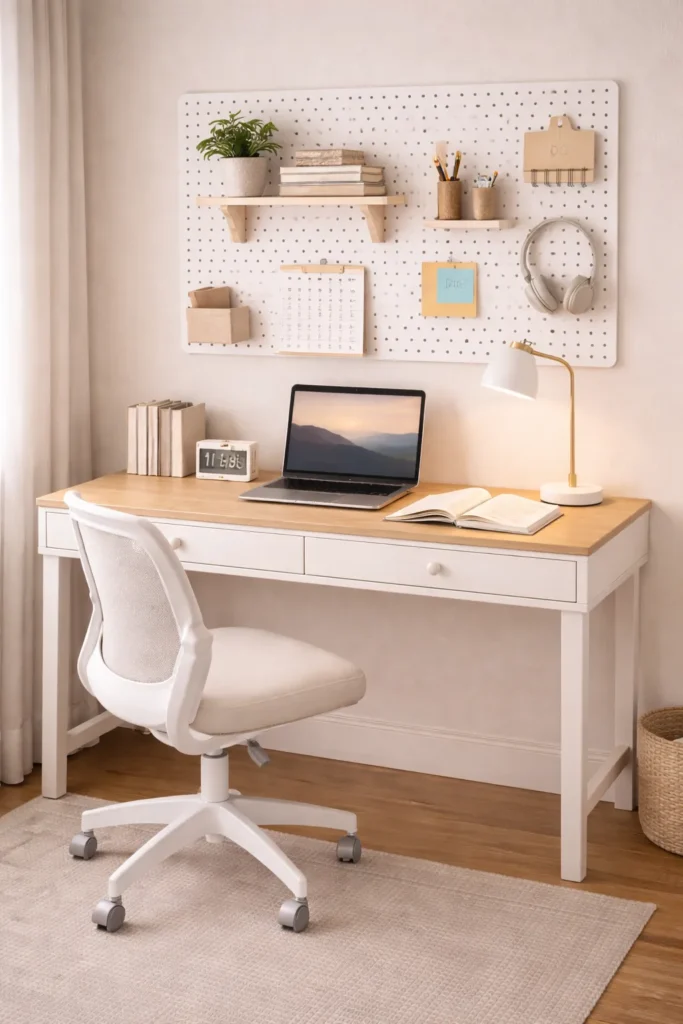Student Study Desk Setup Idea