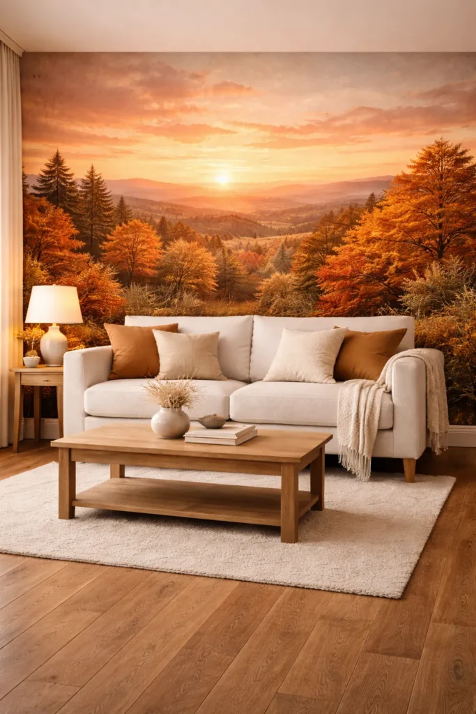 Sunset Autumn Landscape Wallpaper Idea