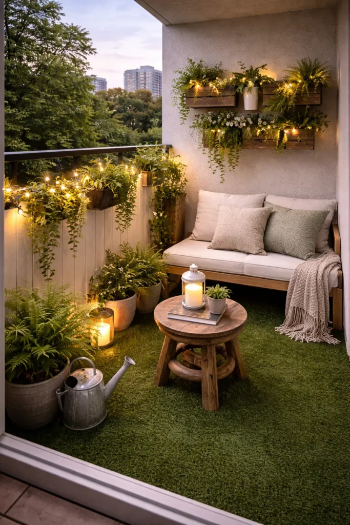 Tiny Garden Escape Balcony Idea