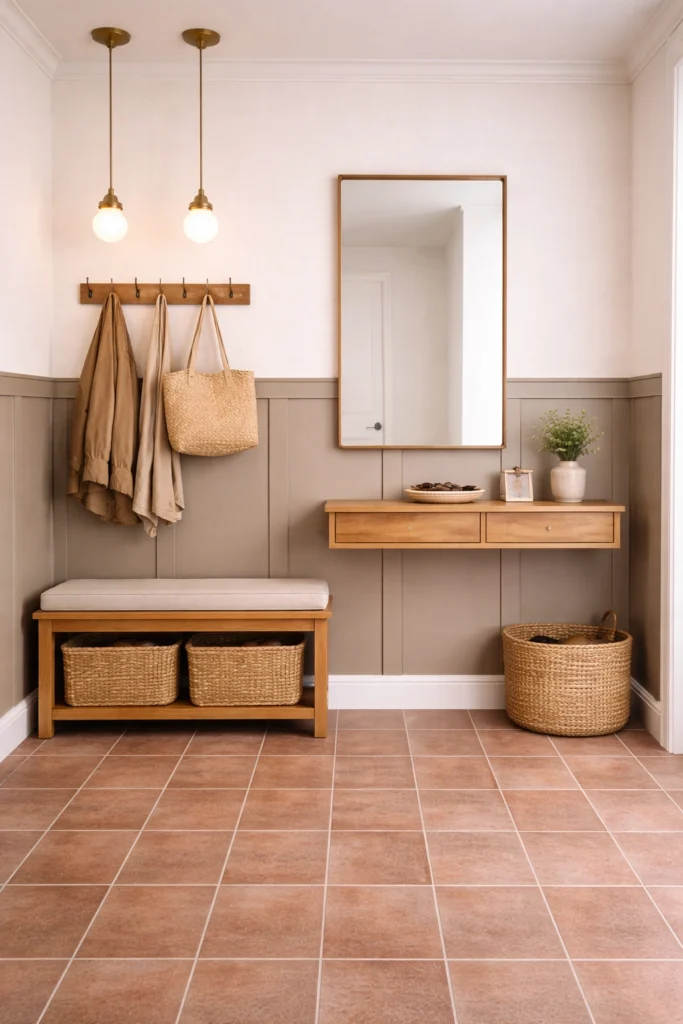Two-Tone Panel Entryway Idea