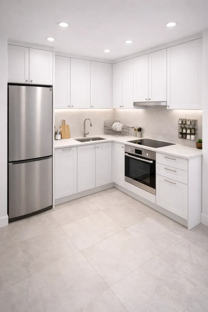U-Shaped Small Kitchen for Maximum Storage Idea