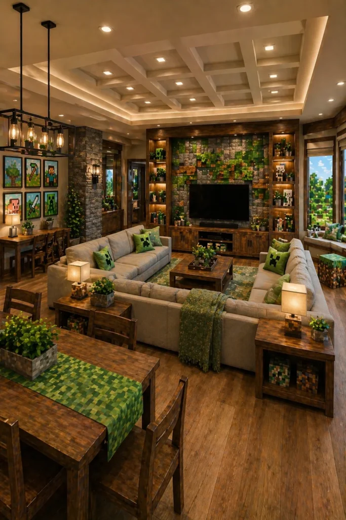 Ultimate Minecraft Family Living Room Idea