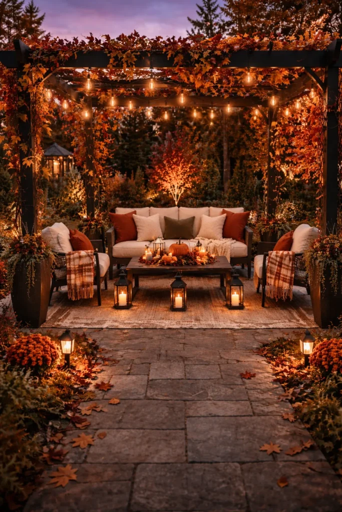 Ultimate Autumn Garden Pergola Escape Idea