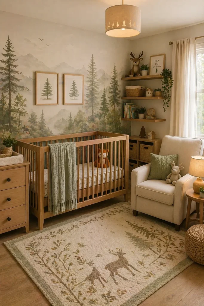 Woodland Cabin Cozy Nursery Idea