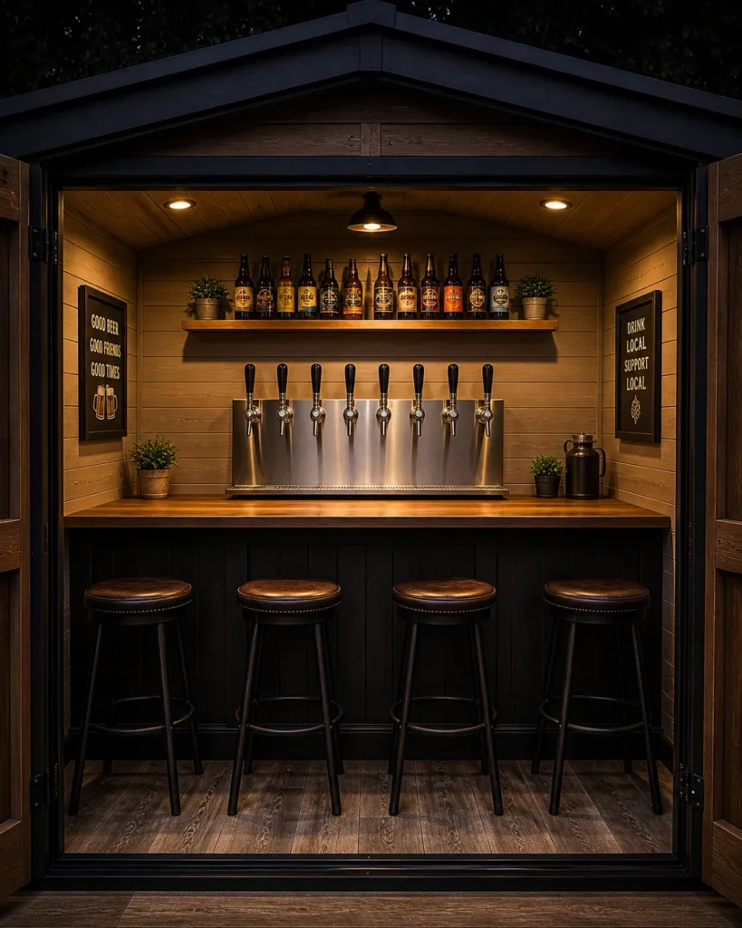 Beer Tap Micro Pub Shed Idea