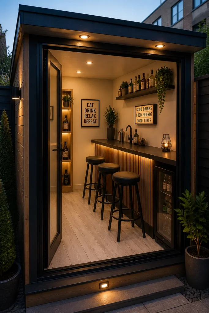 Compact Urban Shed Pub Idea