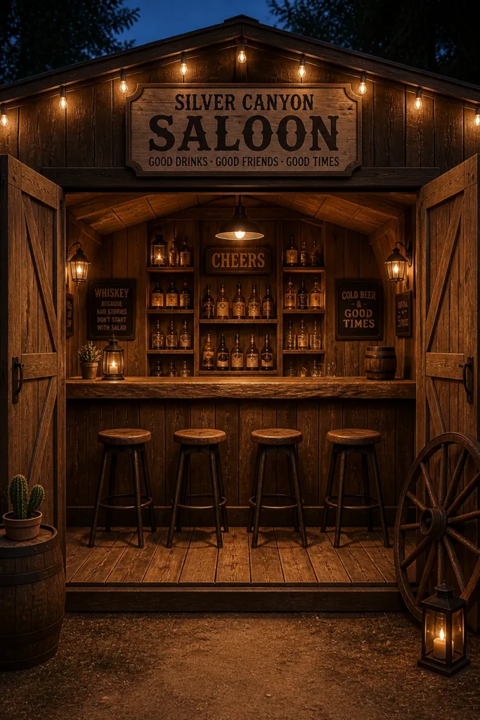 Country Saloon Style Shed Pub Idea