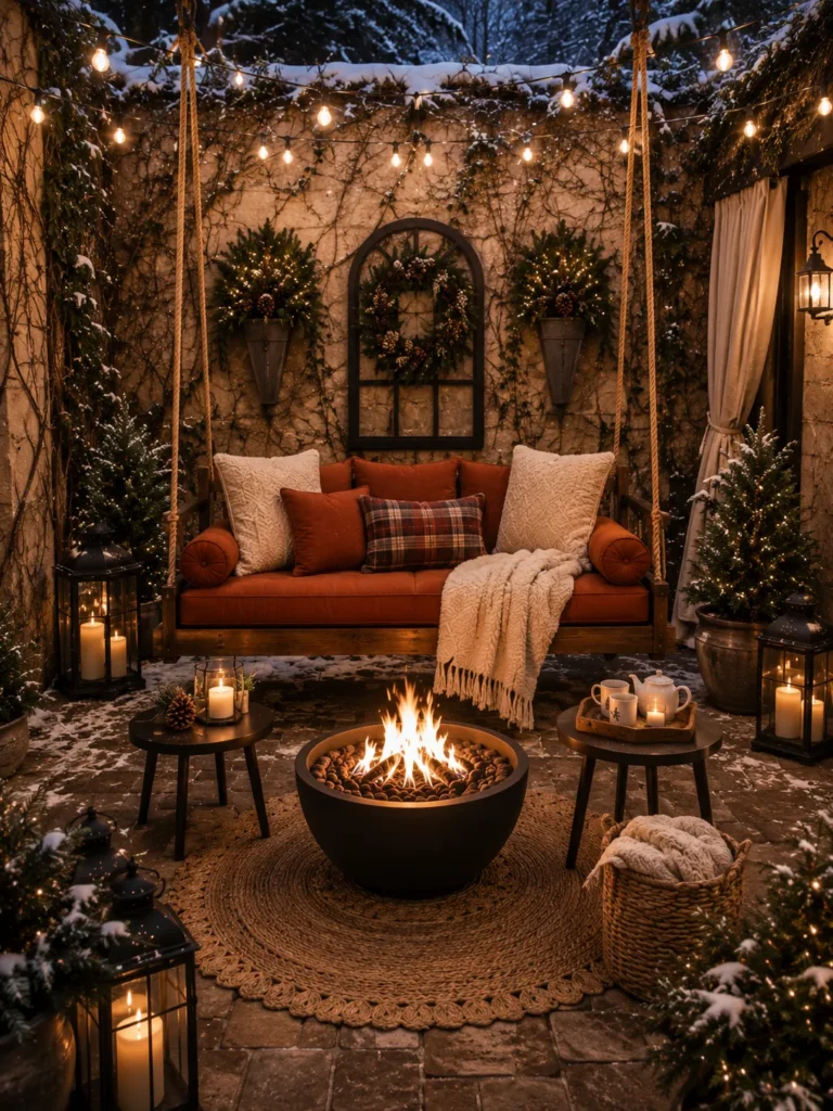 Courtyard Swing Seating Idea