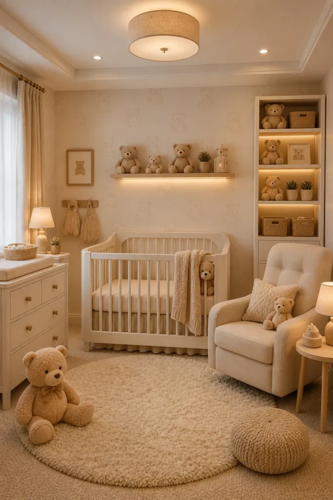 Cream Teddy Comfort Nursery Idea