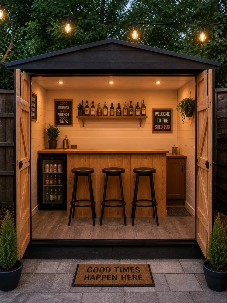 DIY Budget-Friendly Shed Pub Idea