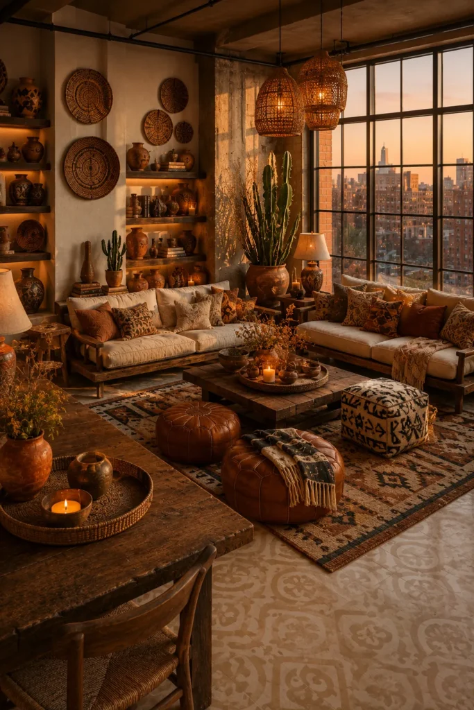Desert Clay Afrohemian Living Room Idea