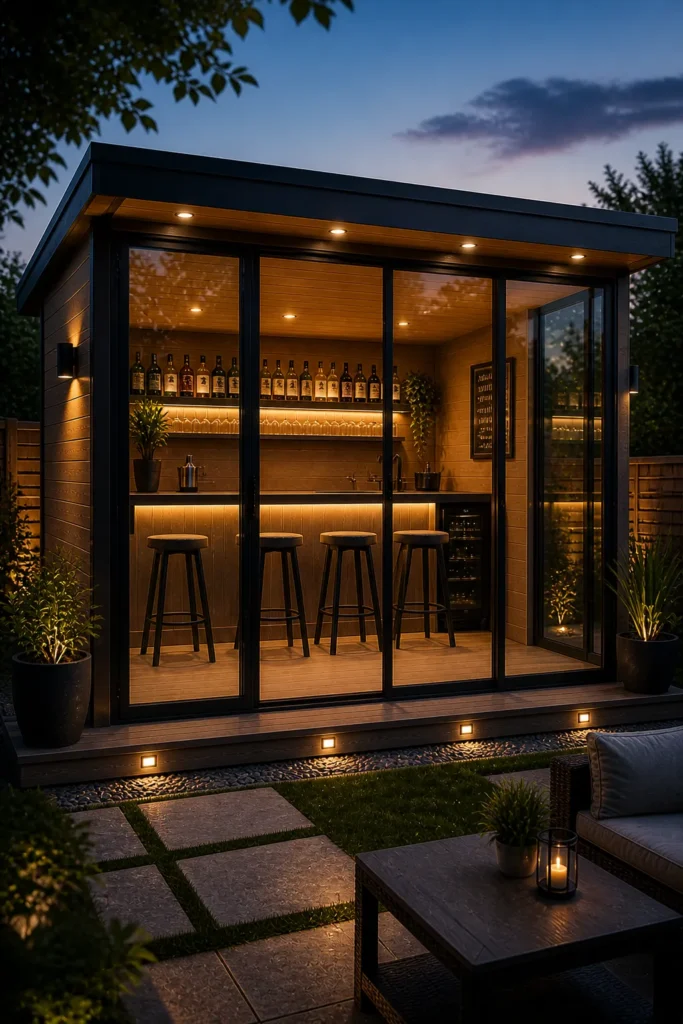 Glass Window Shed Pub Idea
