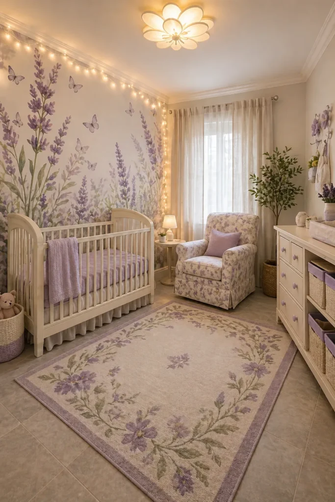 Lavender Bloom Garden Nursery Idea