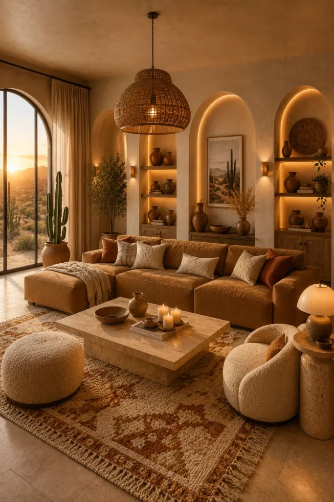 Modern Desert-Inspired Cozy Living Room Idea