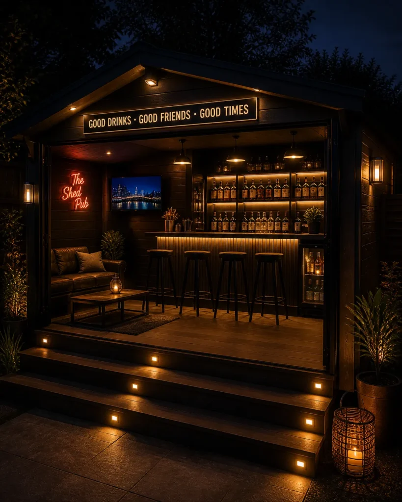 Night Entertainment Shed Pub Idea