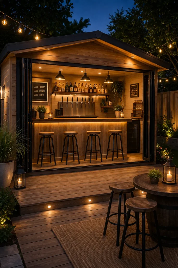 Outdoor-Indoor Hybrid Shed Pub Idea