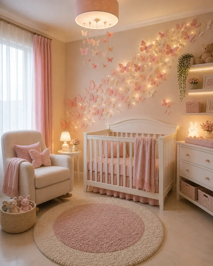 Pink Butterfly Garden Escape Nursery Idea