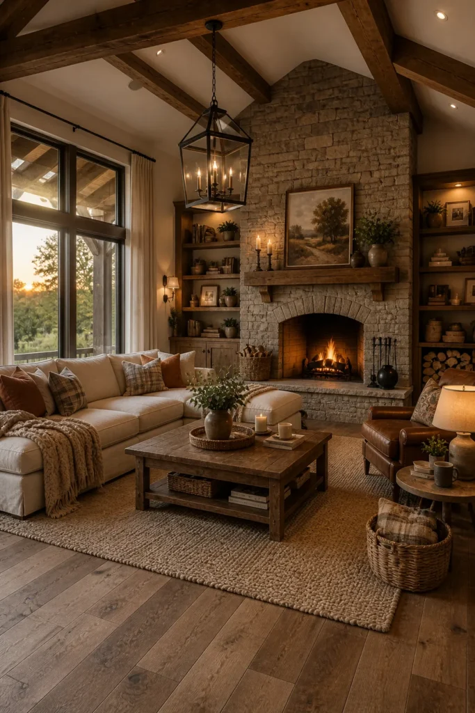 Rustic Modern Farmhouse Living Room Idea