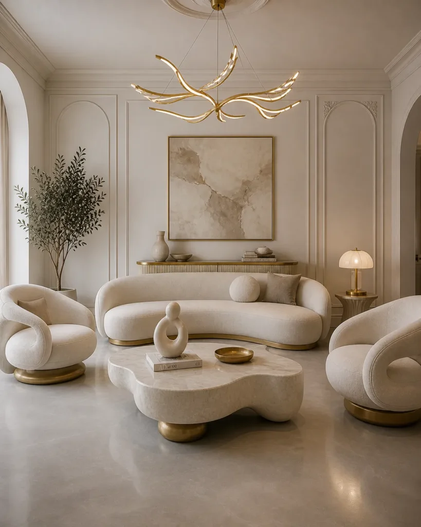 Sculptural Furniture Rococo Living Room Idea