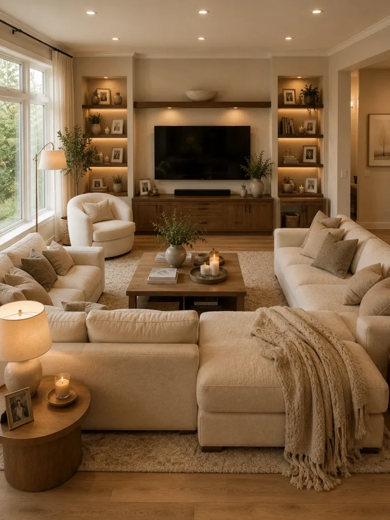 Soft Luxury Everyday Family Living Room Idea