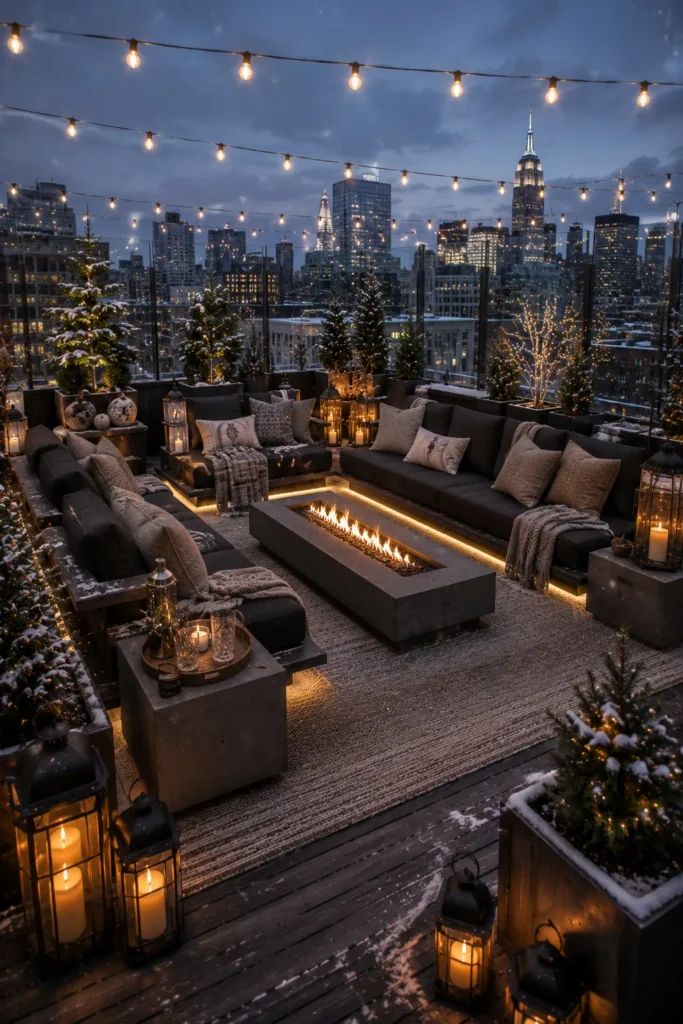 Urban Rooftop Winter Seating Idea