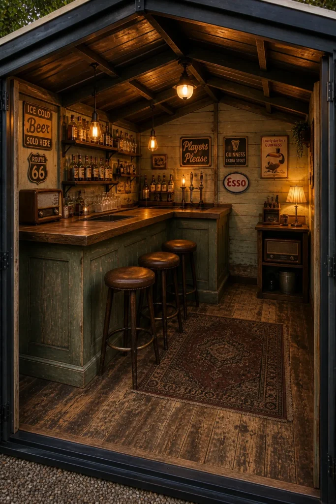 Vintage Retro Shed Pub Idea