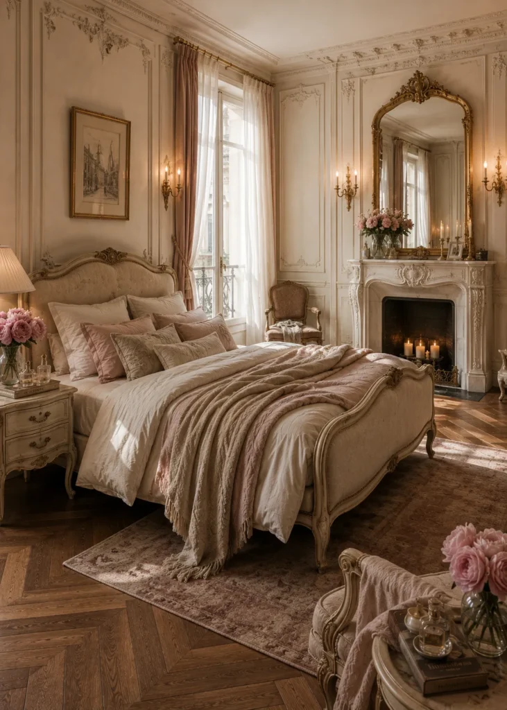 Vintage Parisian-Inspired Bedroom Idea